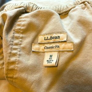 LL bean classic fit, regular, khaki pants.